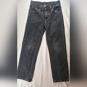 Fadad Glory Boys Black Long Straight Leg 5 Pocket Jeans Size 10R